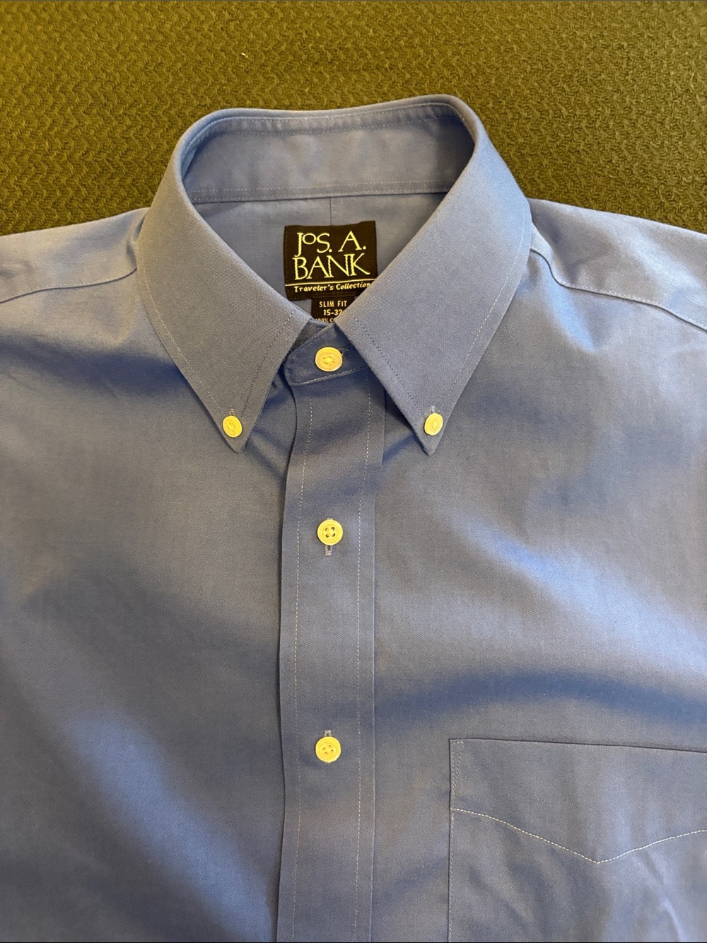 Jos. A. Bank Men's Light Blue Button-Down Dress Shirt